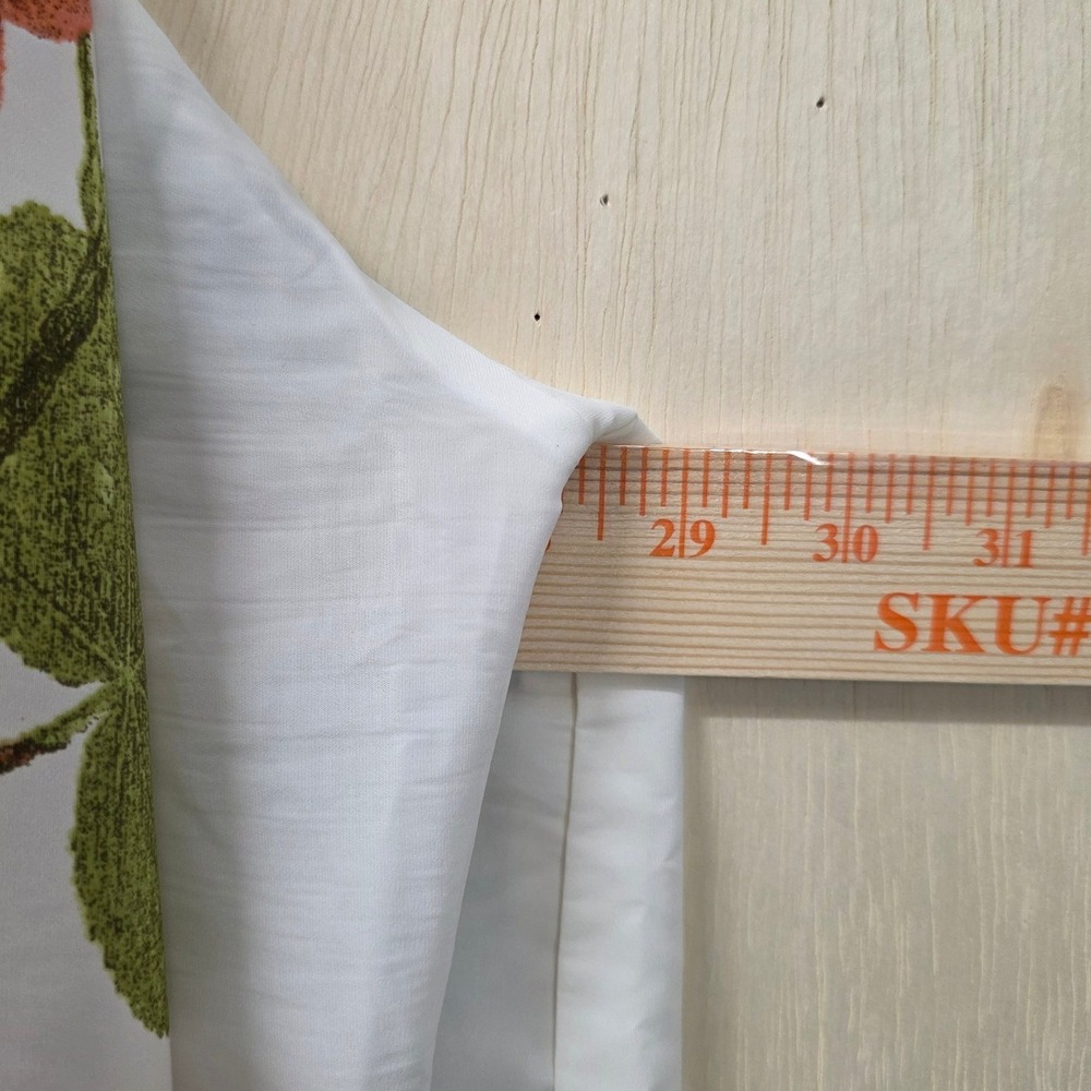 Rose + Olive Floral Bird Print Button Down Blouse White Plus 3X Long Sleeve - Picture 7 of 16